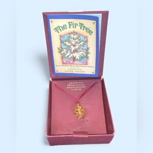 The Fir Tree booklet and Pine Cone ornament preserved & finished in 18k gold